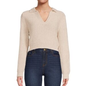 Women's Long-Sleeve Knit Sweater & Cutout in the Back - Off-White - Madden - XXL